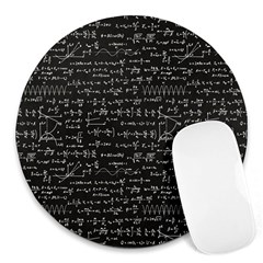 Math Equations Formulas Pattern Round Mousepads by Vaneshart