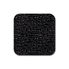 Math Equations Formulas Pattern Rubber Coaster (square)  by Vaneshart