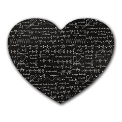 Math Equations Formulas Pattern Heart Mousepads by Vaneshart