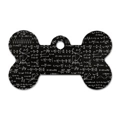 Math Equations Formulas Pattern Dog Tag Bone (one Side) by Vaneshart