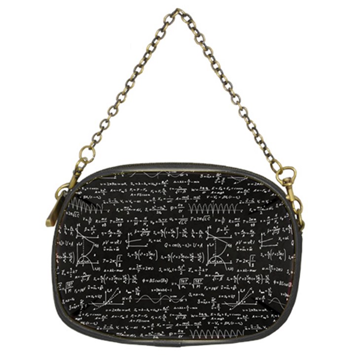 Math Equations Formulas Pattern Chain Purse (Two Sides)