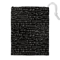 Math Equations Formulas Pattern Drawstring Pouch (4xl) by Vaneshart