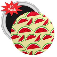 Watermelon Pattern 3  Magnets (10 Pack)  by Vaneshart