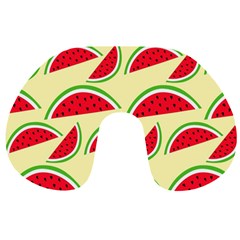 Watermelon Pattern Travel Neck Pillow by Vaneshart