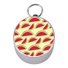 Watermelon Pattern Mini Silver Compasses by Vaneshart