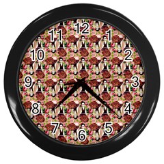 Swimmer 20s Pink Wall Clock (black) by snowwhitegirl