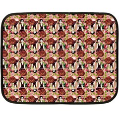 Swimmer 20s Pink Double Sided Fleece Blanket (mini)  by snowwhitegirl