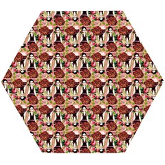 Swimmer 20s Pink Wooden Puzzle Hexagon by snowwhitegirl