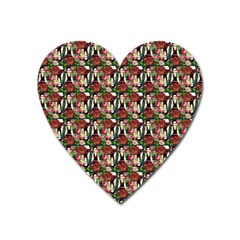 Swimmer 20s Teal Heart Magnet by snowwhitegirl