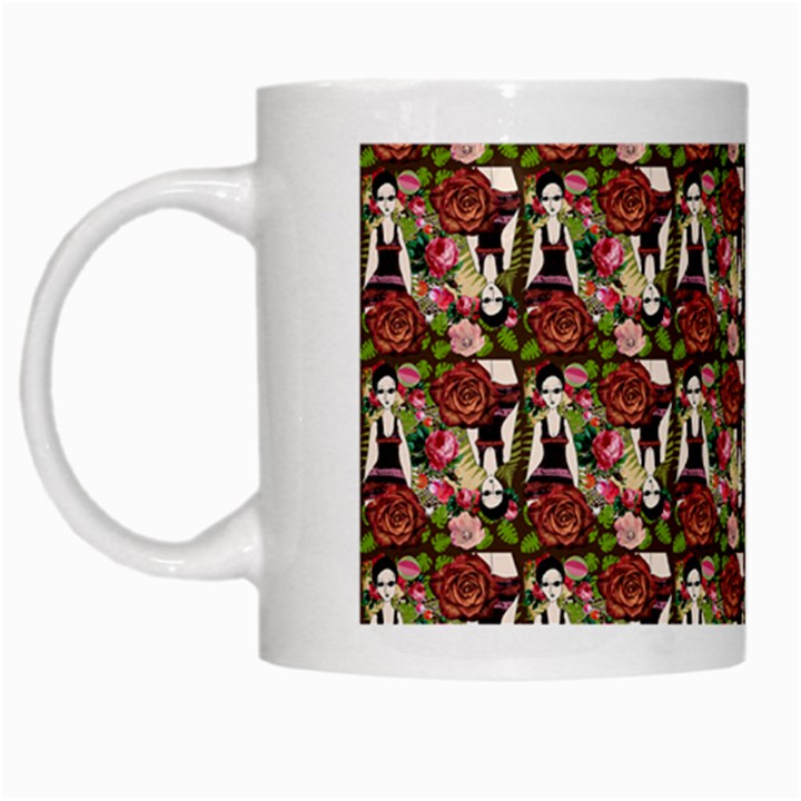 Swimmer 20s Brown White Mugs