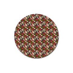 Swimmer 20s Brown Magnet 3  (round) by snowwhitegirl