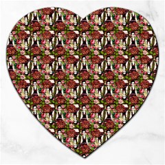 Swimmer 20s Brown Jigsaw Puzzle (heart) by snowwhitegirl