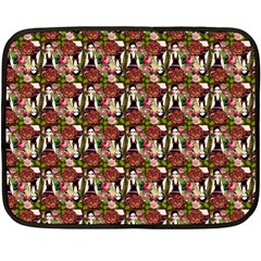 Swimmer 20s Brown Fleece Blanket (mini) by snowwhitegirl