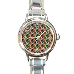 Swimmer 20s Green Round Italian Charm Watch by snowwhitegirl