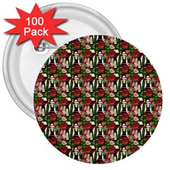 Swimmer 20s Green 3  Buttons (100 Pack)  by snowwhitegirl