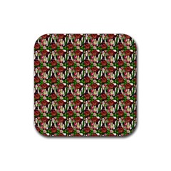 Swimmer 20s Green Rubber Coaster (square)  by snowwhitegirl