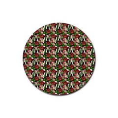 Swimmer 20s Green Rubber Round Coaster (4 Pack)  by snowwhitegirl