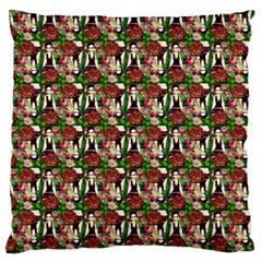 Swimmer 20s Green Large Cushion Case (two Sides) by snowwhitegirl