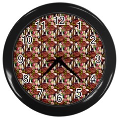 Swimmer 20s Burgundy Wall Clock (black) by snowwhitegirl