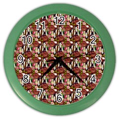 Swimmer 20s Burgundy Color Wall Clock by snowwhitegirl