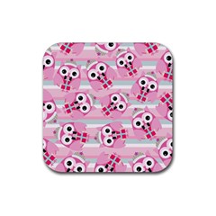 Children Pattern Design Rubber Coaster (square)  by Vaneshart