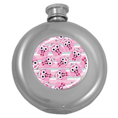 Children Pattern Design Round Hip Flask (5 Oz) by Vaneshart