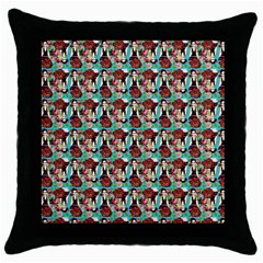 Swimmer 20s Blue Throw Pillow Case (black) by snowwhitegirl