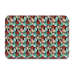 Swimmer 20s Blue Plate Mats by snowwhitegirl