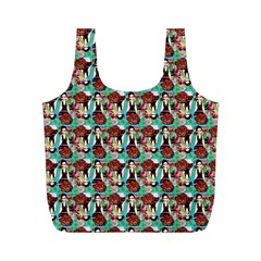 Swimmer 20s Blue Full Print Recycle Bag (m) by snowwhitegirl