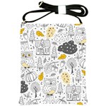 Doodle Seamless Pattern With Autumn Elements Shoulder Sling Bag Front