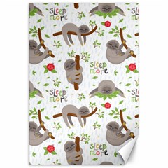 Seamless Pattern With Cute Sloths Sleep More Canvas 20  X 30  by Vaneshart