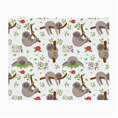 Seamless Pattern With Cute Sloths Sleep More Small Glasses Cloth (2 Sides) by Vaneshart