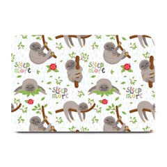 Seamless Pattern With Cute Sloths Sleep More Plate Mats by Vaneshart