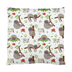 Seamless Pattern With Cute Sloths Sleep More Standard Cushion Case (one Side) by Vaneshart