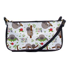 Seamless Pattern With Cute Sloths Sleep More Shoulder Clutch Bag by Vaneshart