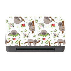 Seamless Pattern With Cute Sloths Sleep More Memory Card Reader With Cf by Vaneshart