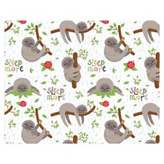 Seamless Pattern With Cute Sloths Sleep More Double Sided Flano Blanket (medium)  by Vaneshart