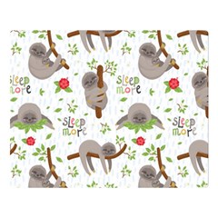 Seamless Pattern With Cute Sloths Sleep More Double Sided Flano Blanket (large)  by Vaneshart