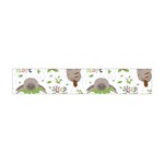 Seamless Pattern With Cute Sloths Sleep More Flano Scarf (Mini) Front