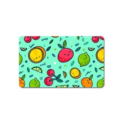 Various Fruits With Faces Seamless Pattern Magnet (name Card) by Vaneshart