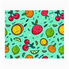 Various Fruits With Faces Seamless Pattern Small Glasses Cloth by Vaneshart