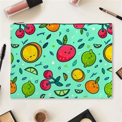 Various Fruits With Faces Seamless Pattern Cosmetic Bag (xl) by Vaneshart