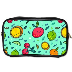 Various Fruits With Faces Seamless Pattern Toiletries Bag (two Sides) by Vaneshart