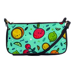 Various Fruits With Faces Seamless Pattern Shoulder Clutch Bag by Vaneshart