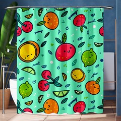 Various Fruits With Faces Seamless Pattern Shower Curtain 60  X 72  (medium)  by Vaneshart