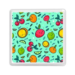 Various Fruits With Faces Seamless Pattern Memory Card Reader (square) by Vaneshart