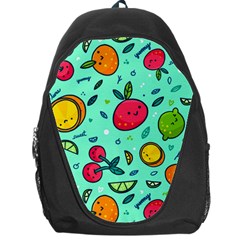 Various Fruits With Faces Seamless Pattern Backpack Bag by Vaneshart