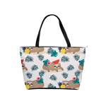 Cute Lazy Sloth Summer Fruit Seamless Pattern Classic Shoulder Handbag Front