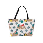 Cute Lazy Sloth Summer Fruit Seamless Pattern Classic Shoulder Handbag Back