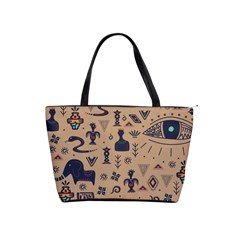 Vintage Tribal Seamless Pattern With Ethnic Motifs Classic Shoulder Handbag by Vaneshart